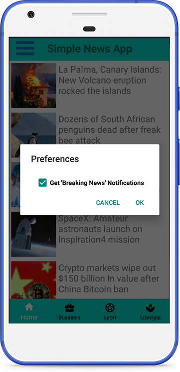 News App Preferences